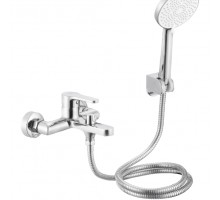 Lidz (CRM) Змішувач латунний для ванни Astra 006, Chrome (k35) з душовим гарнітуром LDAST006CRM48087 Lidz