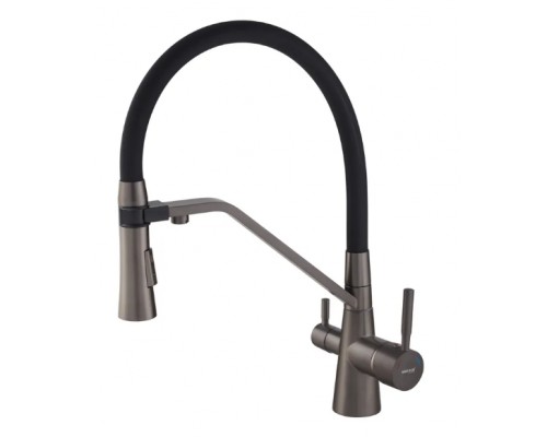 Змішувач для кухні Mixxus Premium Magnet 021 GRAPHITE REFL.BLACK (MI6975)