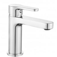 Змішувач латунний для раковини низький Astra 001F, Chrome (k35) LDAST001FCRM48085 Lidz