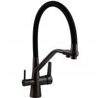 Змішувач для кухні під осмос Globus Lux GLLR-0801-L-11-01  Графіт-Чорн