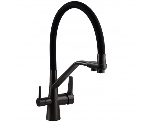 Змішувач для кухні під осмос Globus Lux GLLR-0801-L-11-01  Графіт-Чорн