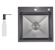 Мийка для кухні інтегрована Handmade H5050HB Decor Black PVD Honeycomb 2,5/0,5 мм LDH5050BDECPVD48369 Lidz