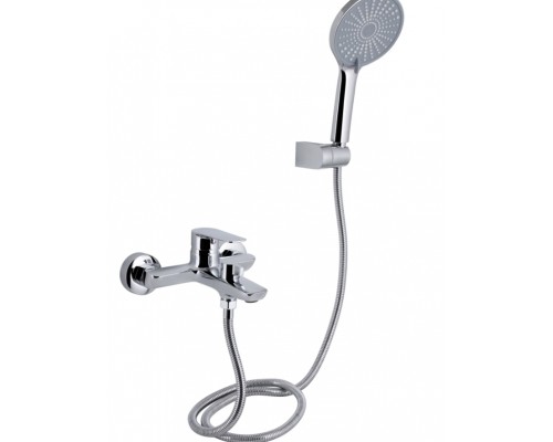 Змішувач для ванни Leo New, Chrome (k35) з душовим гарнітуром QTLEO259CRM45563 Qtap