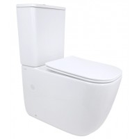 Унітаз підлоговий Aquarius Ultra Quiet 620×355×790 мм, White, з сидінням Slim Duroplast / Soft-close / Quick Release QTAQAW27W49262 Qtap