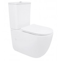 Унітаз підлоговий Leo Ultra Quiet 620×355×790 мм, White, з сидінням Slim Duroplast / Soft-close / Quick Release QTLEO27W49261 Qtap
