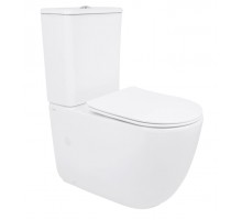 Унітаз підлоговий Leo Ultra Quiet 620×355×790 мм, White, з сидінням Slim Duroplast / Soft-close / Quick Release QTLEO27W49261 Qtap