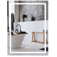 Дзеркало 600х800  Mideya (MI2) 600х800 мм, прямокутне, з LED-підсвіткою Touch, антизапотіванням, димером, рег. яскравості Qtap