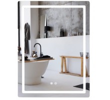 Дзеркало 600х800  Mideya (MI2) 600х800 мм, прямокутне, з LED-підсвіткою Touch, антизапотіванням, димером, рег. яскравості Qtap