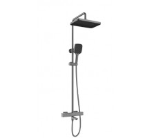 Душова колона Mixxus Premium VIRGO 009-J GRAPHITE з термостатичним змішувачем,3 функції (MI6647)
