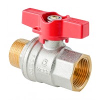 KOER Кран кульовий ГШМ Koer Extreme KE.218-15 - 1/2" FM ручка "метелик" червона (KR5759)