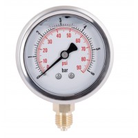 18996 Манометр гліцериновий Forte d63 мм, 1/4"З із нижнім підключенням (латун.) 0-6 бар TAF170G6B Thermo Alliancе