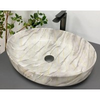 Умывальник (раковина) VBI UDINE STONE GLOSSY накладной