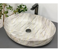 Умывальник (раковина) VBI UDINE STONE GLOSSY накладной