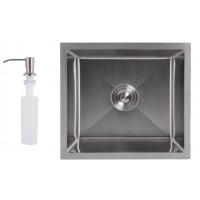 Мийка для кухні інтегрована під стільницю Handmade H4843 Brushed Steel 3,0/1,0 мм LDH4843BRU49441 Lidz