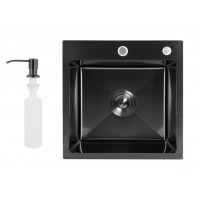 Мийка для кухні інтегрована Handmade H4545HB Decor Black PVD Honeycomb 2,5/0,5 мм LDH4545HDECBLM49438 Lidz