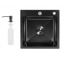 Мийка для кухні інтегрована Handmade H4545HB Decor Black PVD Honeycomb 2,5/0,5 мм LDH4545HDECBLM49438 Lidz