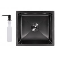 Мийка для кухні інтегрована під стільницю Handmade H4843B Brushed Black PVD 3,0/1,0 мм LDH4843BRUBLM49440 Lidz