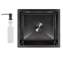 Мийка для кухні інтегрована під стільницю Handmade H4843B Brushed Black PVD 3,0/1,0 мм LDH4843BRUBLM49440 Lidz