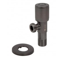 Кран приладовий SOL20A-19-GUNGREY  1/2"X1/2" блістер нерж. {120}