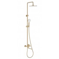ZERIX Душова колона зі змішувачем Zerix Rex-009-J Brushed Gold з нерж. сталі (Колір мат. золото) (ZX6125)