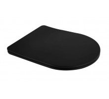Сидіння-кришка для унітазу Mixxus Premium SEAT COVER ELLIPSE-BEVEL-2001 BLACK з мікроліфтом 463х361х50mm