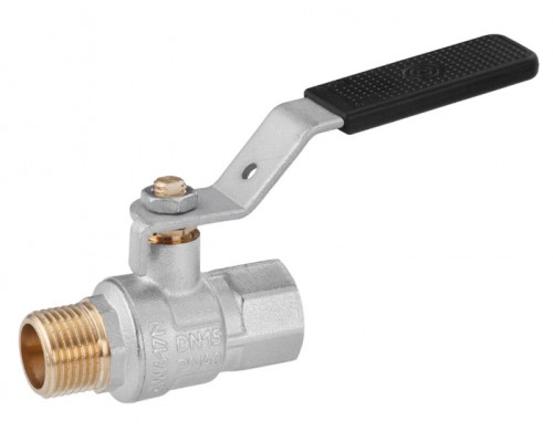 KRONER Кран кульовий  1/2" ВЗ PN40 ручка, нікельований