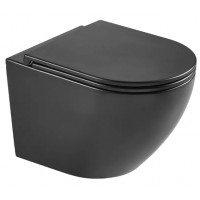 Унітаз підвісний Mixxus Premium ELLIPSE-0303-T3 BLACK 520х365х360mm,система змиву TORNADO 3.0 (MP6591)