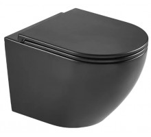 Унітаз підвісний Mixxus Premium ELLIPSE-0303-T3 BLACK 520х365х360mm,система змиву TORNADO 3.0 (MP6591)