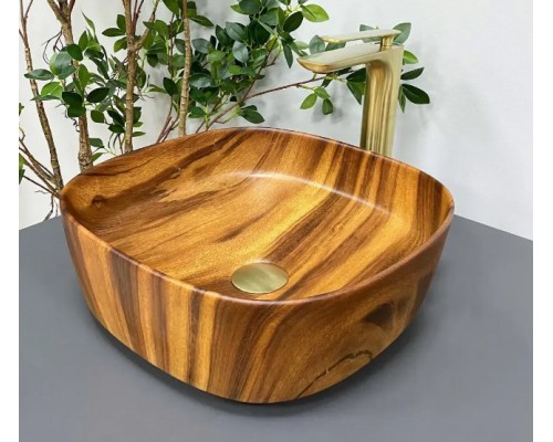 Умывальник (раковина) VBI AREZZO WOOD MATT накладной