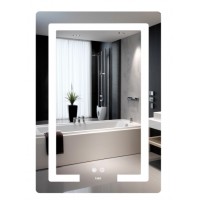 Дзеркало 600х800 Kubis (KU2) 600х800 мм, прямокутне, з LED-підсвічуванням Touch, антизапотіванням, димером, рег. яск