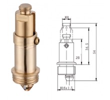 Шток донного клапана Mixxus ROD-01 (п'ятки) СLICK-СLACK 16мм x 8мм латунний (MI8392)
