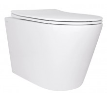 Унітаз підвісний Scorpio Ultra Quiet 520x365x365 мм, White, з сидінням Slim Duroplast/ Soft-close/ Quick Release QT14332380AW Qtap