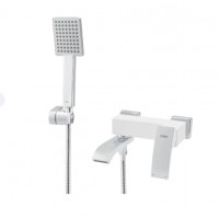 KOER KB-41007-04 Змішувач для ванни з коротким виливом (Колір хром+білий) (KR5157)