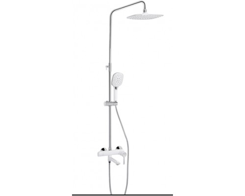 Душова система універсальна Grand, Chrome/White (k35) на три споживачі (з виливом) QTGRAWCR1004 Qtap