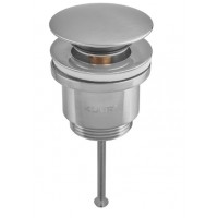 Донний клапан для раковини Koer PW-01-02 1 1/4'' універсальний (з/без переливу) автоматичний (СLICK-СLACK) SS COLOR (KR3401)