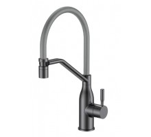 Змішувач для кухні MIXXUS Premium Gravity 017 (NUT) GRAPHITE REFL.GRAY силіконовий вилив графіт+сірий (MI8409)