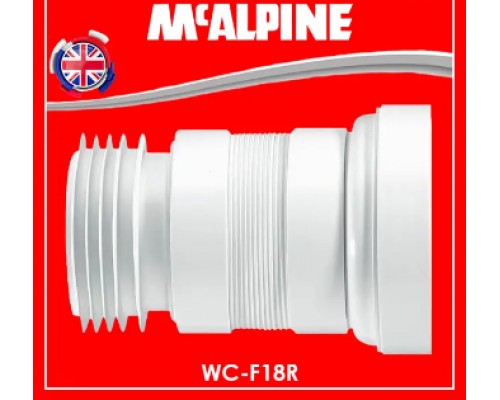 Труба розтяжна з прокладкою L-180-230  WC-F18R (McALPINE)