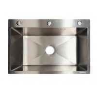 Кухонна мийка ZERIX ZH6545 MICRO DECOR SS COLOR (3.0/0.8) з нержавіючої сталі (колір нержавійка) (ZX6180)