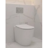 Унитаз напольный Devit Do It 4020520, безободковый с крышкой soft-close, белый глянец