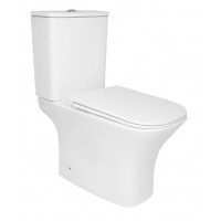 Унітаз підлоговий Presto Quadro Ultra Quiet 650х340х790 мм, White, з сидінням Slim Duroplast/ Soft-close/ Quick Release QTPRE27W51021 Qtap