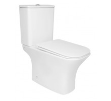 Унітаз підлоговий Presto Quadro Ultra Quiet 650х340х790 мм, White, з сидінням Slim Duroplast/ Soft-close/ Quick Release QTPRE27W51021 Qtap